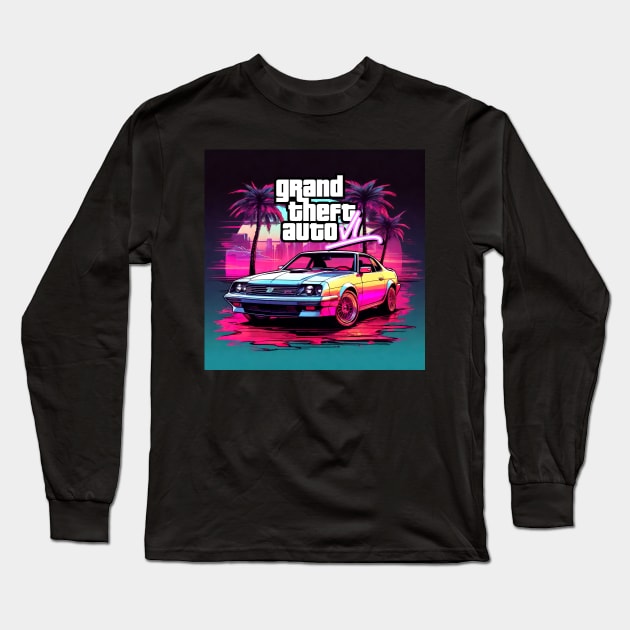 GTA 6 Long Sleeve T-Shirt by Buff Geeks Art